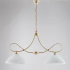 Eclisse: A metal and white ceramic chandelier for elegant interiors. Viadurini