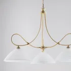 A metal and white ceramic chandelier to enhance your interior – Eclisse Viadurini