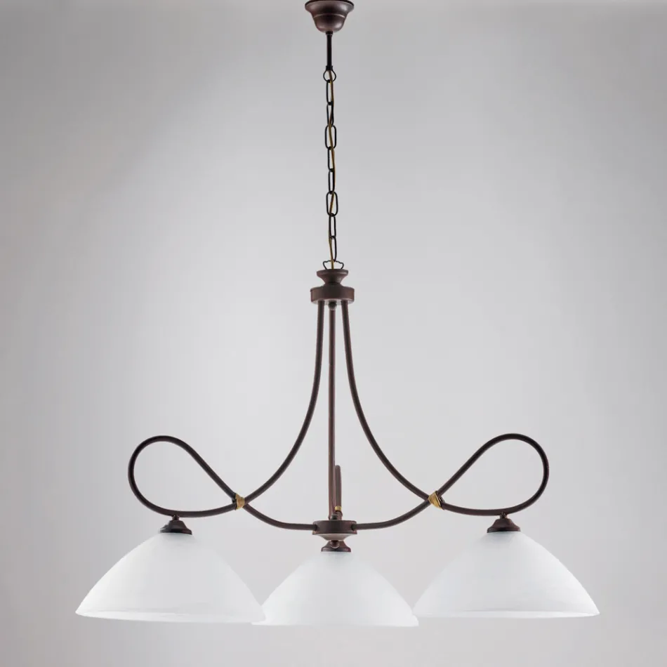 A metal and white ceramic chandelier to enhance your interior – Eclisse Viadurini