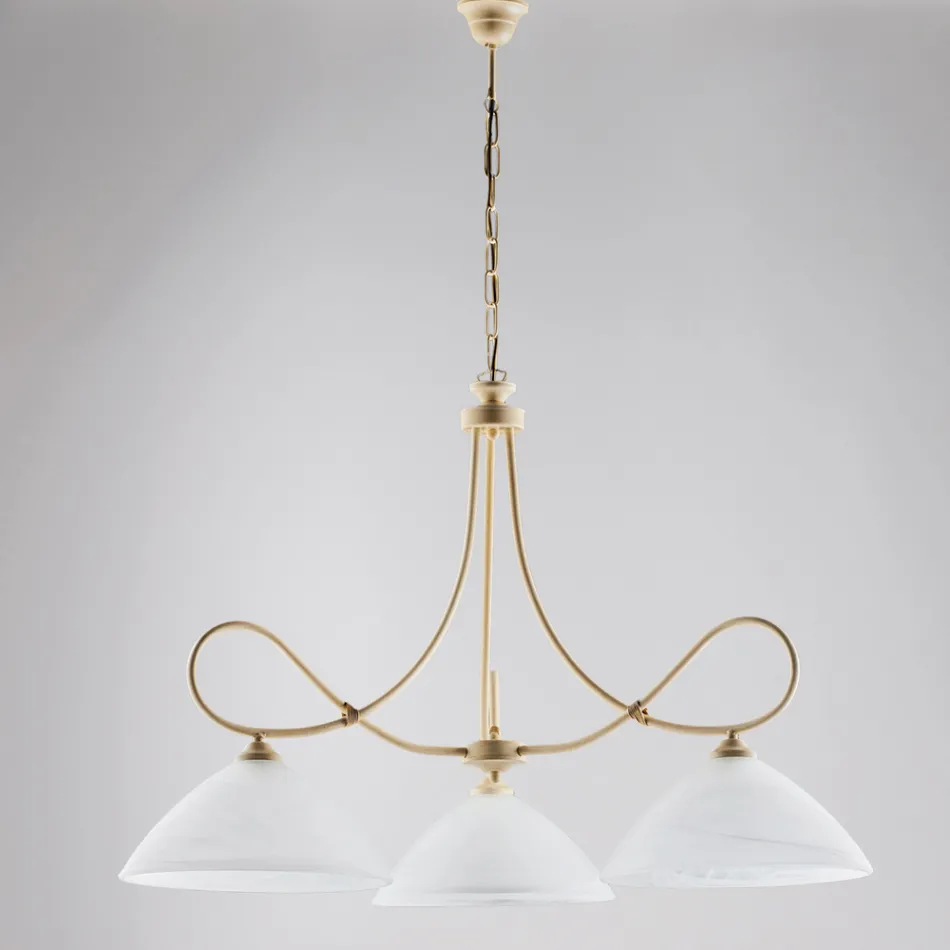 A metal and white ceramic chandelier to enhance your interior – Eclisse Viadurini