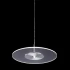 Metal Chandelier with Micro-Dotted Plexiglass Diffuser - Nora Viadurini