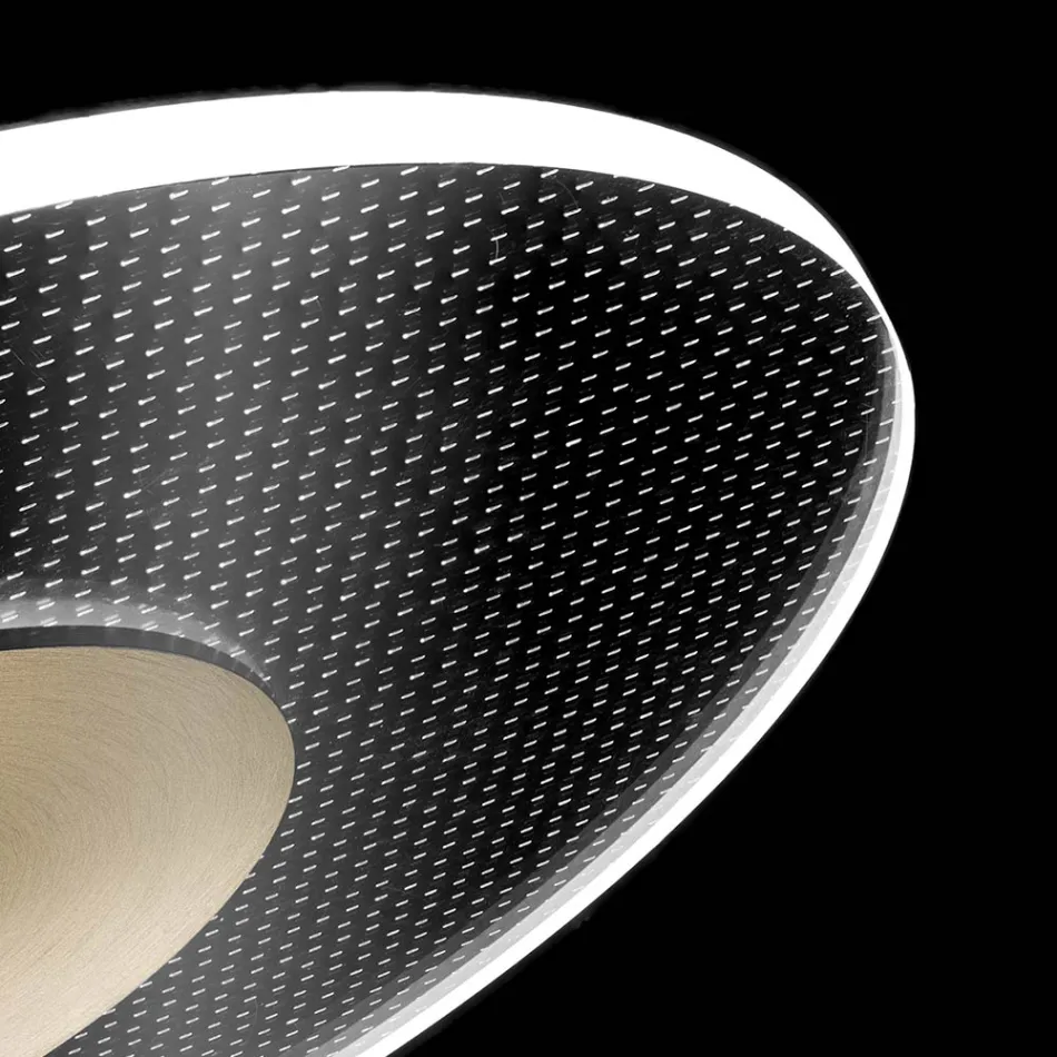 Metal Chandelier with Micro-Dotted Plexiglass Diffuser - Nora Viadurini