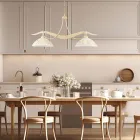 2-Light Glass Metal Chandelier for Interior Lighting - Musca Viadurini