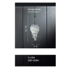 Classic Luxury Chandelier in Chromed Metal and Cut Crystal - Lambert Viadurini