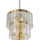 Modern Chandelier 12 Lights in Italian Luxury Handcrafted Glass - Valadier Viadurini