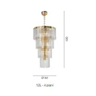 Modern Chandelier 12 Lights in Italian Luxury Handcrafted Glass - Valadier Viadurini