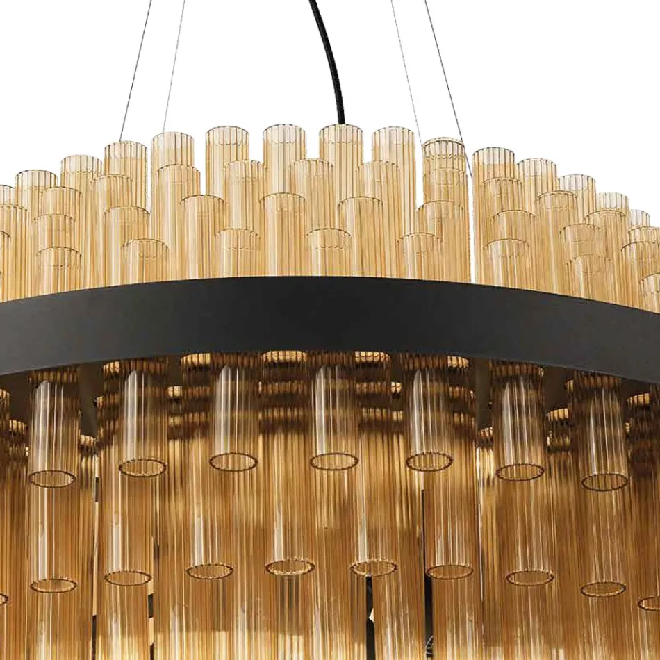 Modern Luxury Italian Artisan Blown Glass Chandelier - Maesta Viadurini