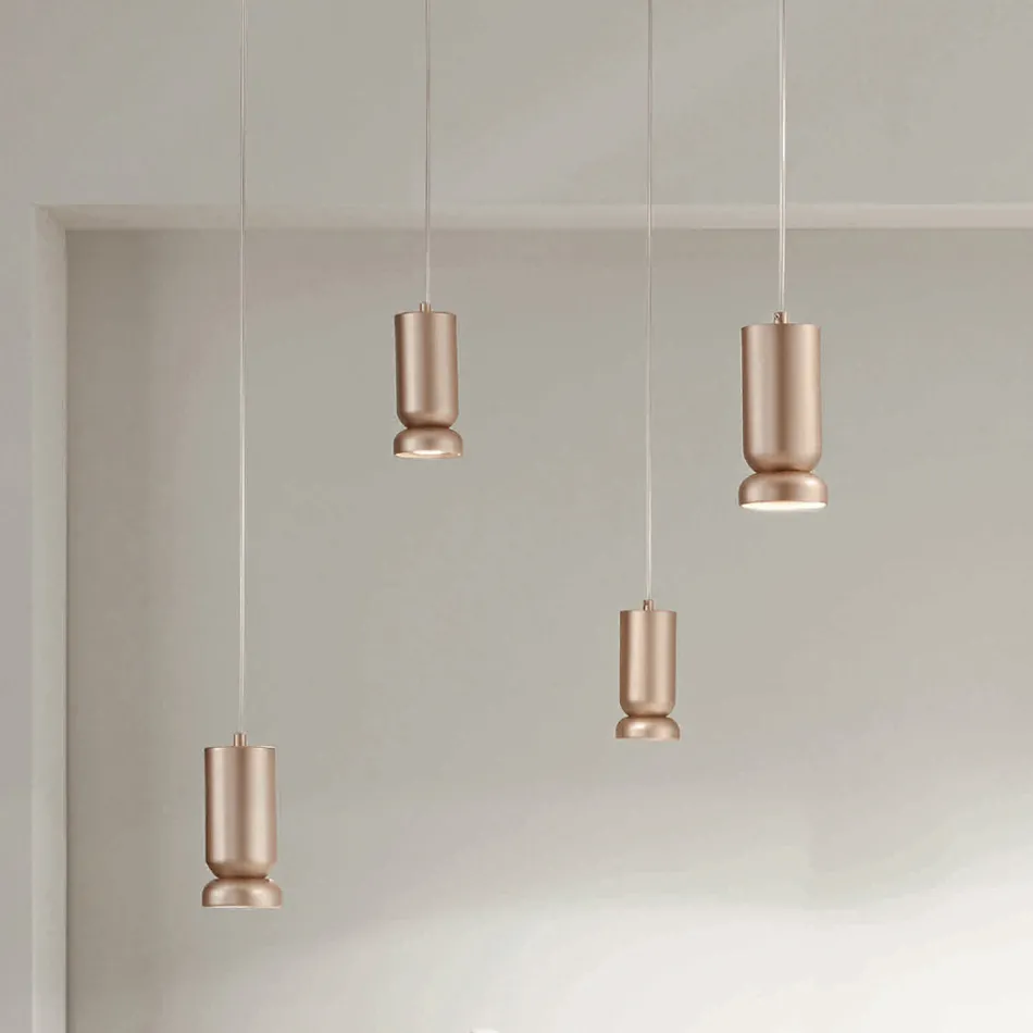 Modern Chandelier in Powder Coated Aluminum and Adjustable Cable - Buxus Viadurini