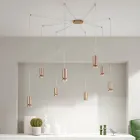 Modern Chandelier in Powder Coated Aluminum and Adjustable Cable - Buxus Viadurini