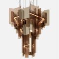 Modern Chandelier in Fused Glass with an Elegant Design Made in Italy - Velis
