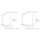 Chandelier Made of Recyclable Aluminum in Various Colors - Mila Viadurini