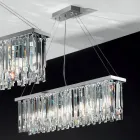 Classic Luxury Suspended Chandelier in Metal and Cut Crystal - Zolando Viadurini