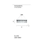 Classic Luxury Suspended Chandelier in Metal and Cut Crystal - Zolando Viadurini