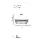 Classic Suspended Chandelier Metal and Luxury Cut Crystal - Mirielle Viadurini