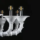 Classic Style Chandelier in Hand Blown Venetian Glass - Vanity Viadurini