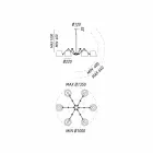 Industrial style chandelier in iron and brass Reporter Il Fanale Viadurini