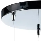 Three-Light Chandelier on a Round Base in Cased Glass Made in Italy - Iride Viadurini