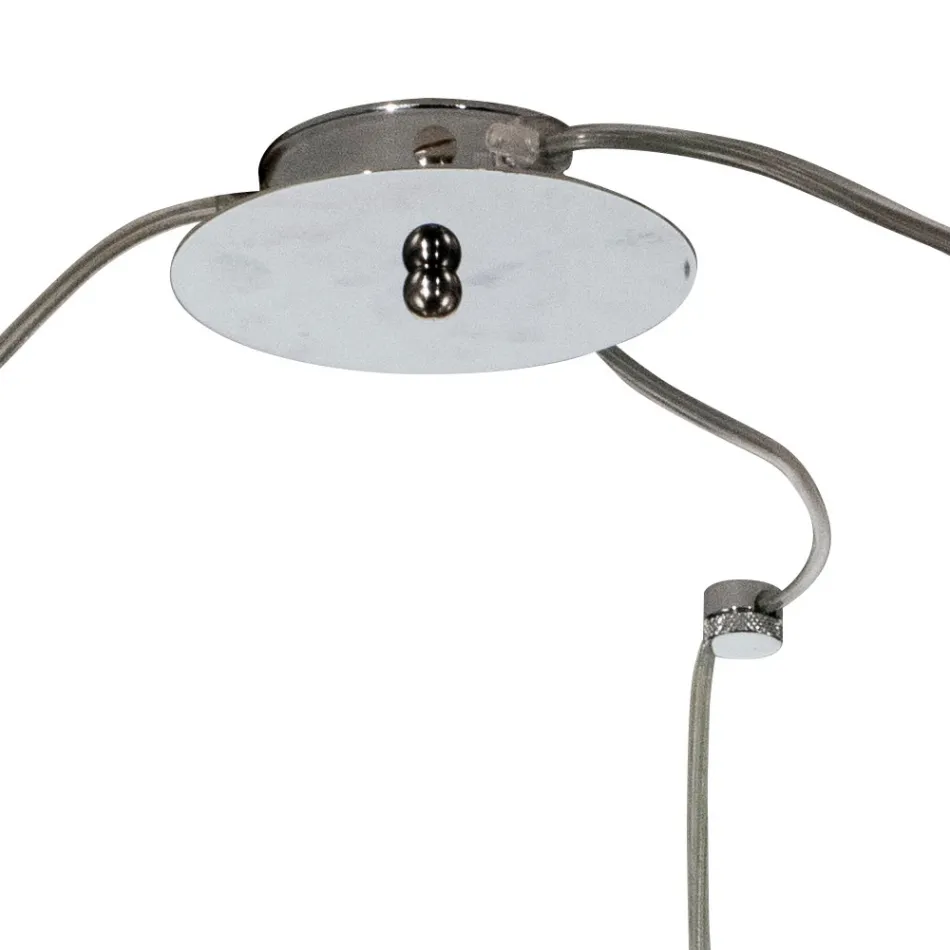 Three-Light Small Chandelier in Hand-Blown Glass Made in Italy - Iride Viadurini