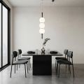Lumira - Three-Light Vertical Chandelier in Cased Glass Made in Italy