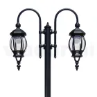 Lamppost 2 Lights Vintage Style in Gray Aluminum Made in Italy - Empire Viadurini