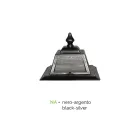 Lamppost 3 Lights Vintage Style in Aluminum and Glass Made in Italy - Doroty Viadurini