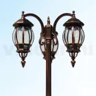 Lamppost 3 Lights Vintage Style in Aluminum Made in Italy - Leona Viadurini
