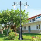 Lamppost 2 Lights Vintage Style in Gray Aluminum Made in Italy - Belen Viadurini