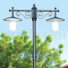 Lamppost 2 Lights Vintage Style in Gray Aluminum Made in Italy - Belen Viadurini