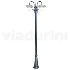 Lamppost 3 Lights Vintage Style in Gray Aluminum Made in Italy - Belen Viadurini
