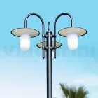 Lamppost 3 Lights Vintage Style in Gray Aluminum Made in Italy - Belen Viadurini