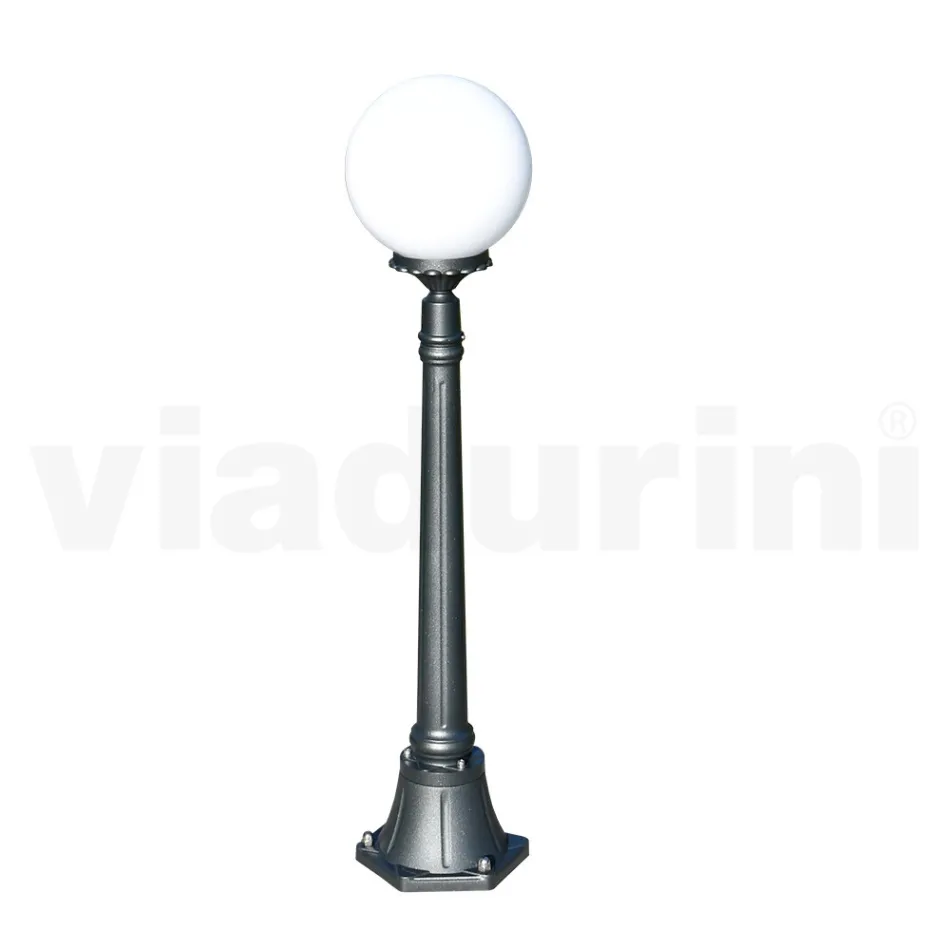 110 cm high street lamp in Acrylic and Anthracite Aluminum Made in Italy - Trovaantracite Viadurini