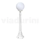 110 cm tall street lamp in white acrylic and aluminum made in Italy - Trovabianco Viadurini
