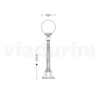 110 cm tall street lamp in black acrylic and aluminum made in Italy - Trovanero Viadurini