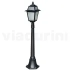 116 cm tall garden lamp in Anthracite Aluminum and Sandblasted Glass - Elric Viadurini