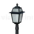 116 cm tall garden lamp in Anthracite Aluminum and Sandblasted Glass - Elric Viadurini