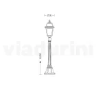 116 cm tall garden lamp in Anthracite Aluminum and Sandblasted Glass - Elric Viadurini