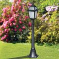 116 cm tall garden lamp in Anthracite Aluminum and Sandblasted Glass - Elric