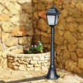 116 cm tall street lamp in Anthracite Glass and Aluminum Made in Italy - Scintilla