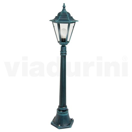 117 cm tall garden lamp in glass and 5 aluminum finishes - Pinako Viadurini