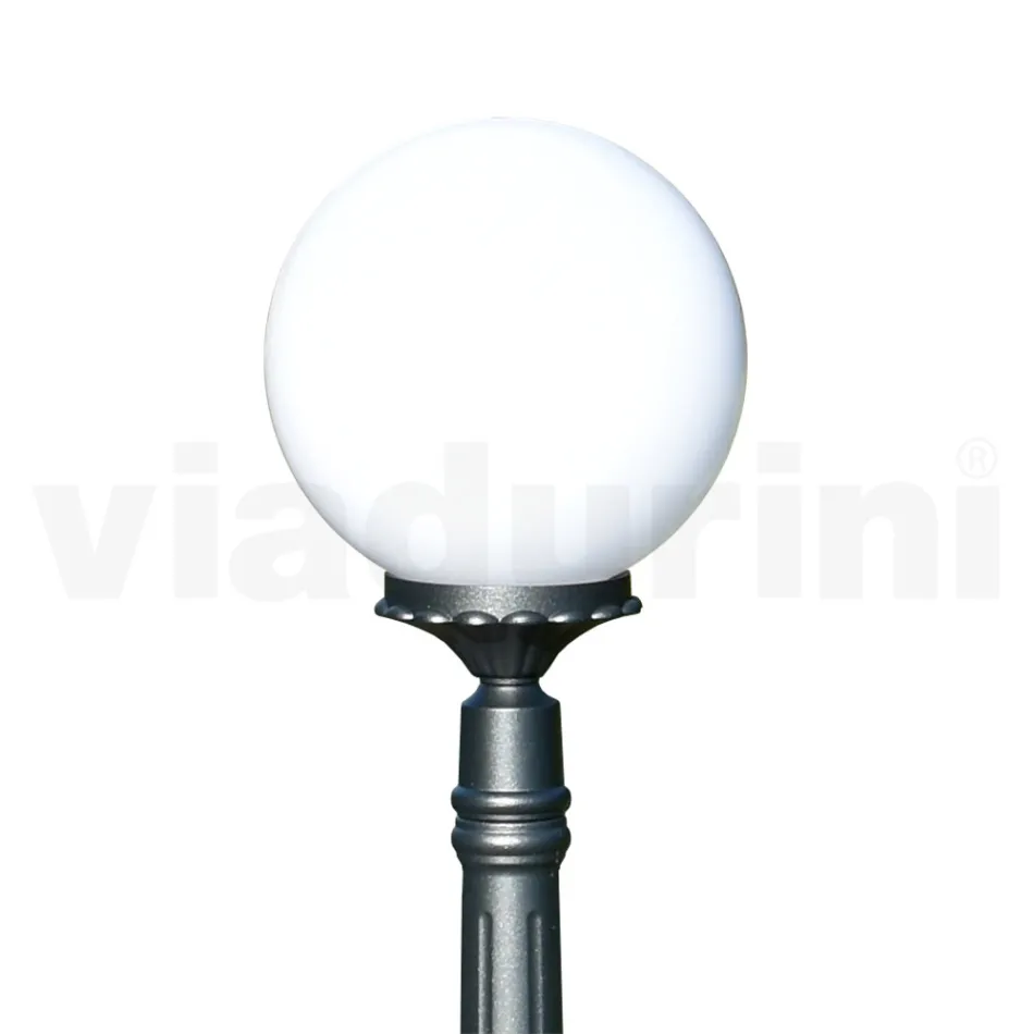 145 cm high street lamp in Acrylic and Anthracite Aluminum Made in Italy - Trovaantracite Viadurini