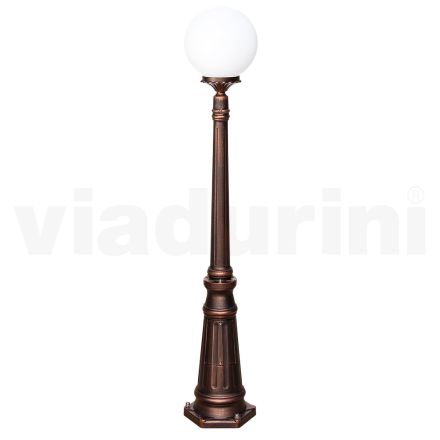 145 cm tall street lamp in black acrylic and aluminum made in Italy - Trovanero Viadurini