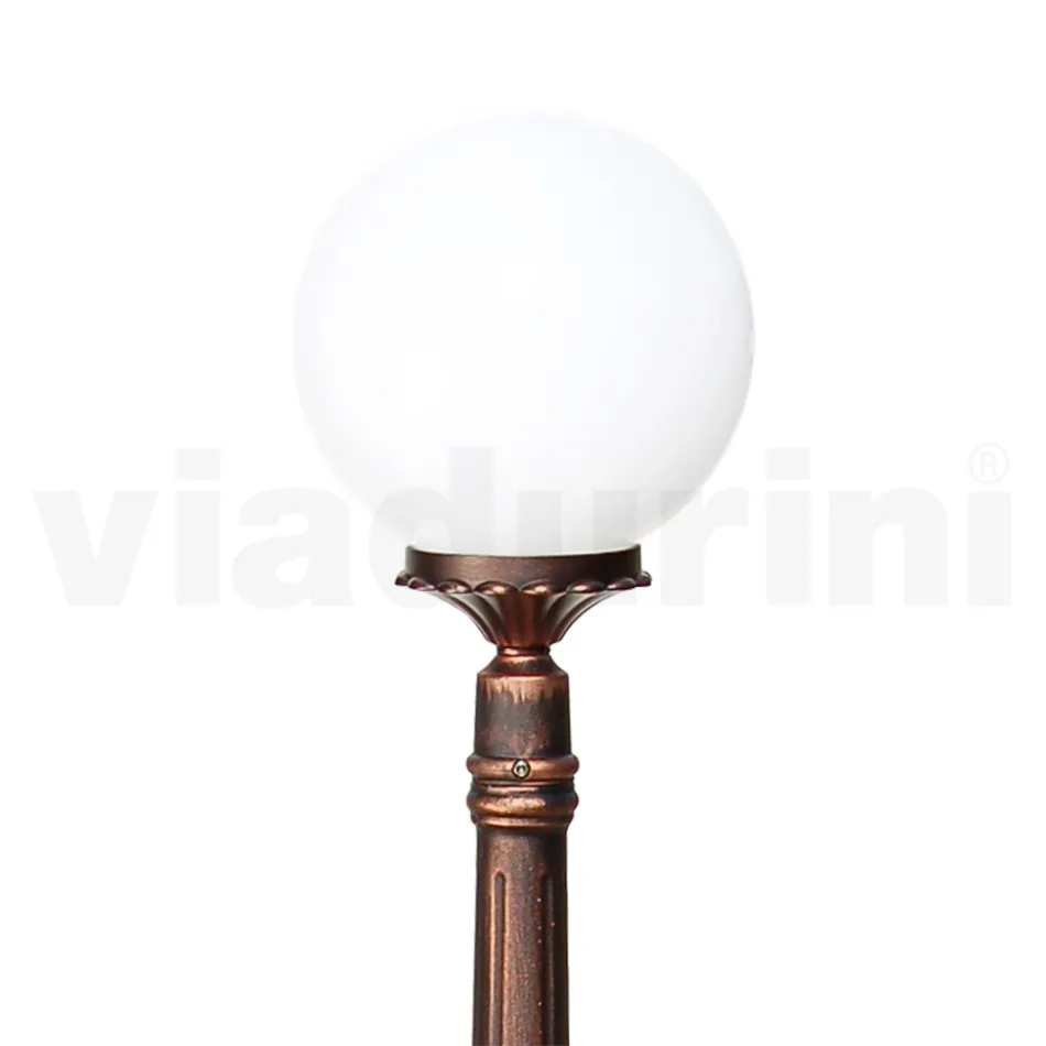 145 cm high street lamp in black acrylic and aluminum made in Italy - Trovanero Viadurini