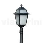 152 cm tall garden lamp in Anthracite Aluminum and Sandblasted Glass - Elric Viadurini