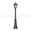 152 cm high garden lamp in Anthracite Aluminum and Sandblasted Glass - Elric