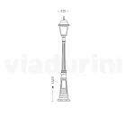 152 cm tall street lamp in Anthracite Glass and Aluminum Made in Italy - Scintilla Viadurini