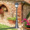 152 cm tall street lamp in Anthracite Glass and Aluminum Made in Italy - Scintilla