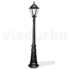 154 cm tall garden lamp in glass and 5 aluminum finishes - Pinako Viadurini