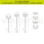 154 cm tall garden lamp in glass and 5 aluminum finishes - Pinako Viadurini