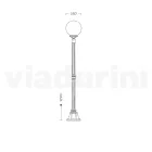 172 cm high street lamp in Acrylic and Anthracite Aluminum Made in Italy - Trovaantracite Viadurini