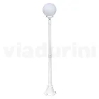 172 cm tall street lamp in white acrylic and aluminum made in Italy - Trovabianco Viadurini